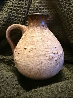 Vintage handmade Rustic Ceramic jug /vase 1960/70’s made in West Germany.